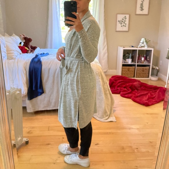 BANANA REPUBLIC | Grey Long Tie Cardigan - Picture 8 of 11